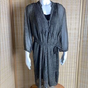 Motherhood Maternity Floral Sheer Lined Dress Moss Green & Black Size XL